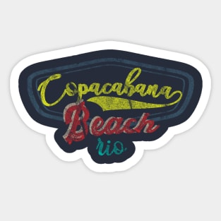 Copacabana Beach logo design distressed badge sign Sticker